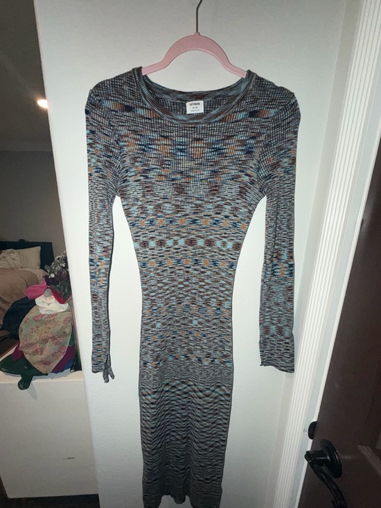 Cotton On Dresses & Skirts - Cotton On Multicolor Long Sleeve Knit Midi Dress